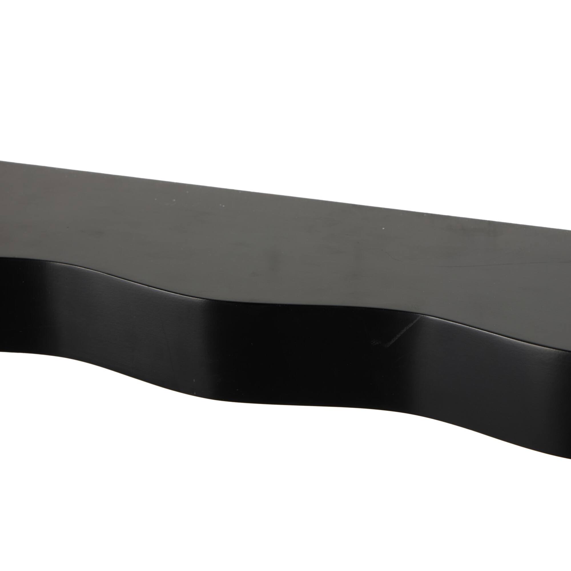 Black Wood Handmade Wall Shelf Set
